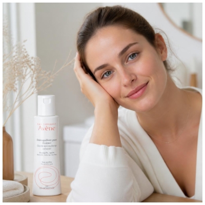 Avène Eau Thermale - Les Essentiels - Démaquillant Yeux Douceur - Yeux Sensibles et Porteurs de Lentilles 125 ml