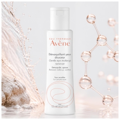 Avène Eau Thermale - Les Essentiels - Démaquillant Yeux Douceur - Yeux Sensibles et Porteurs de Lentilles 125 ml