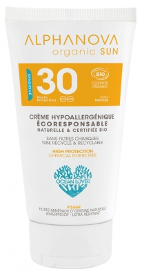 Alphanova Organic Sun Crème Hypoallergenique Spf30 Bio* Sensitive 50 g