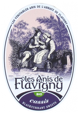 Les Anis de Flavigny Boîte Ovale 50 g Cassis Bio