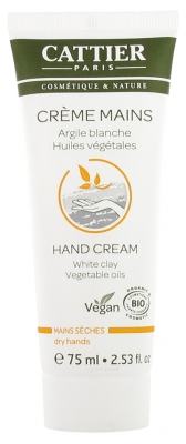 Cattier Crème Mains - Mains Sèches - 75 ml