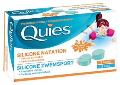 Quies Silicone Spécial Natation Enfant - Boite de 3 Paires