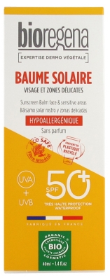 Bioregena Crème Solaire Visage et Zones Délicates Spf50+