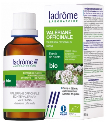Ladrôme Extrait de Plante Valériane Officinale Rhizome 50 ml Fr/Nl/es