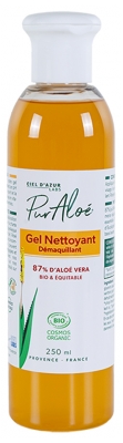 Pur Aloé Gel Nettoyant Démaquillant 87% Aloe Vera Bio 250 ml