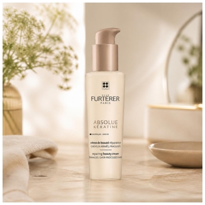 René Furterer Absolue Kératine Crème de Beauté Réparatrice - Soin Sans Rinçage à la Kératine Végeratine 100 ml
