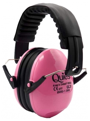 Quies Casque Rose Anti-Bruit - Blister 1 Unité - Couleur : Rose
