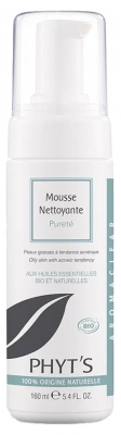 Aromaclear Phyt's Mousse Nettoyante Pureté Peaux Grasses à Tendance Acnéique Bio 160 ml
