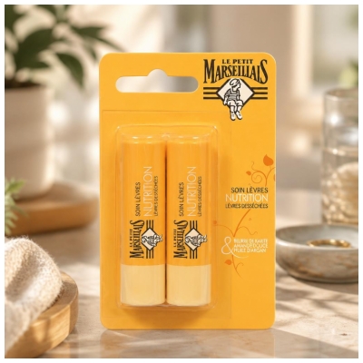 Le Petit Marseillais Soins Des Lèvres Stick Lèvres Nutrition Lèvres Desséchées X 2
