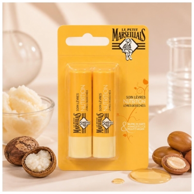 Le Petit Marseillais Soins Des Lèvres Stick Lèvres Nutrition Lèvres Desséchées X 2