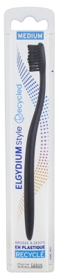 Pierre Fabre Oral Care Elgydium Style Recycled – Brosse à Dents en Plastique Recyclé 1 U - Couleur : Noir