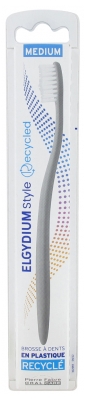 Pierre Fabre Oral Care Elgydium Style Recycled – Brosse à Dents en Plastique Recyclé 1 U - Couleur : Gris Clair