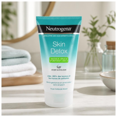 Le Petit Marseillais Neutrogena Skin Détox Masque Argile Purifiant 2-en-1 Tube 150 ml