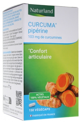 Complément Alimentaire Bio Curcuma Pipérine - 150 Gélules végétales