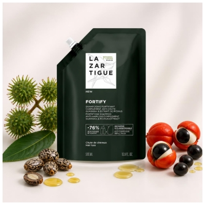 Lazartigue Fortify Shampooing Anti-Chute Cheveux Éco-Recharge 500 ml