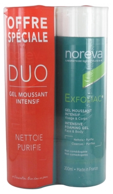 Noreva Exfoliac Duo Gel Moussant Intensif 2 X 200 ml