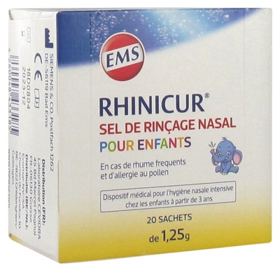 Rhinicur Sel de Rinçage Nasale Enfants Sach. 20 x 1,25 g