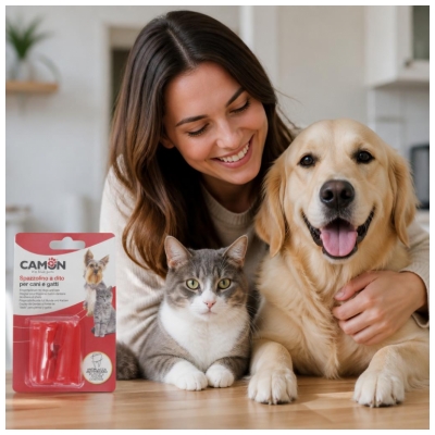 Gants de Brosse à Dents pour Animaux de Compagnie - Pack de 2 Gants de Brosse à Dents pour Chiens et Chats