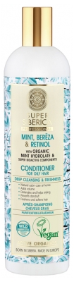Natura Siberica Super Siberica Après-Shampoing Menthe et Bouleau Cheveux Gras 400 ml