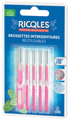 Ricqlès Brossettes Interdentaires Réutilisables 5 Unités