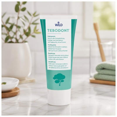 Tebodont Dentifrice Avec de L‘Huile D‘Arbre à Thé Sans Fluorure 75 ml