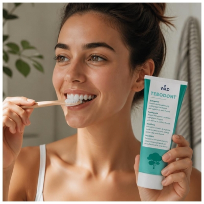 Tebodont Dentifrice Avec de L‘Huile D‘Arbre à Thé Sans Fluorure 75 ml
