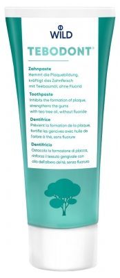 Tebodont Dentifrice Avec de L‘Huile D‘Arbre à Thé Sans Fluorure 75 ml