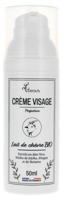 Lhbeauty Crème Visage Perfectrice Jour et Nuit au Lait de Chèvre Bio Enrichie en Aloe Vera Huile de Jojoba et de Noisette