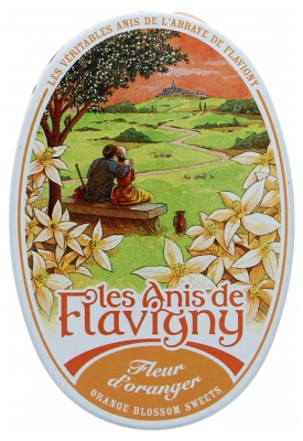 Les Anis de Flavigny Boîte Ovale 50 g Fleur d'Oranger
