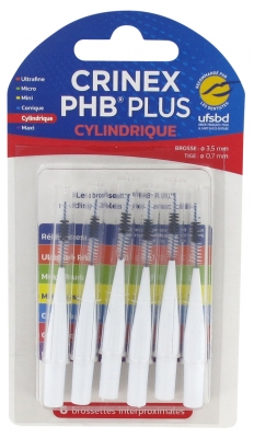 Crinex Phb Plus Cylindrique Brossettes Interproximales 3,5 mm 6 Pièces 