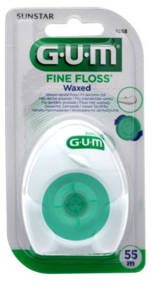 Gum Fil Dentaire Fine Floss Cylindrique Ciré 55 m