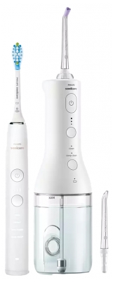 Philips Sonicare Hx3866/41 Dc 9000 + Powerflosser Blanc