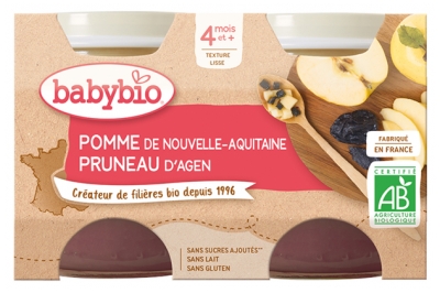 Babybio Pomme de Nouvelle-Aquitaine Pruneau d'Agen