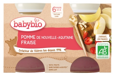 Babybio Pomme de Nouvelle-Aquitaine & Fraise