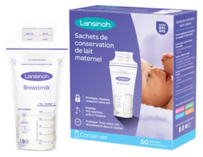 Lansinoh Sachets de Conservation du Lait Maternel 50 Pc