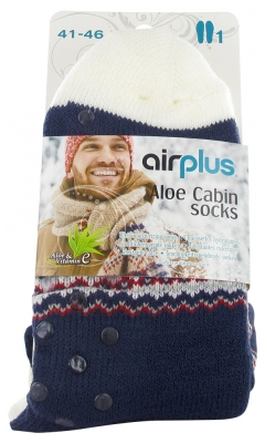 Chaussettes hydratantes à l'aloe vera pour pointure 41-46 - Couleur : Tribal Bleu Marine