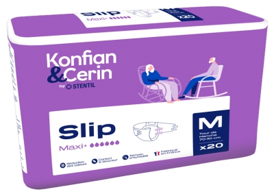 Stentil Konfian & Cerin 20 Changes Complet Slip Maxi+ Taille M