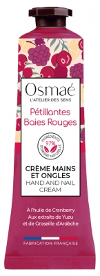 Osmaé Crèmes Mains et Ongles Pétillantes Baies Rouges 30 ml