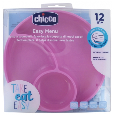 Chicco Plat Compartiment Silicone Avec Ventouse - 12M+