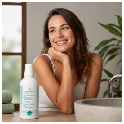 Wild Tebodont F Bain de Bouche Avec de L‘Huile D‘Arbre à Thé 500 ml