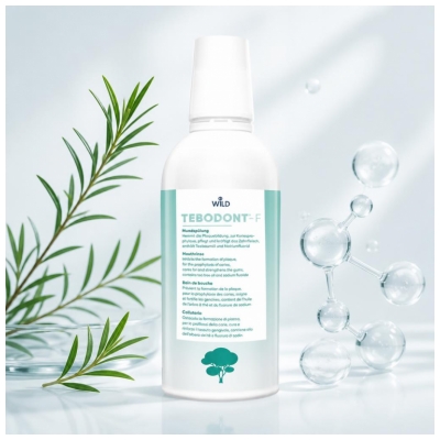 Wild Tebodont F Bain de Bouche Avec de L‘Huile D‘Arbre à Thé 500 ml