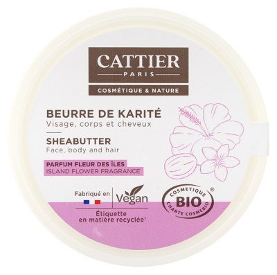 Cattier Beurre de Karité - Parfum Fleur Des Îles - 100 g