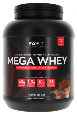Eafit Mega Whey Chocolat 750 g - Saveur : Chocolat