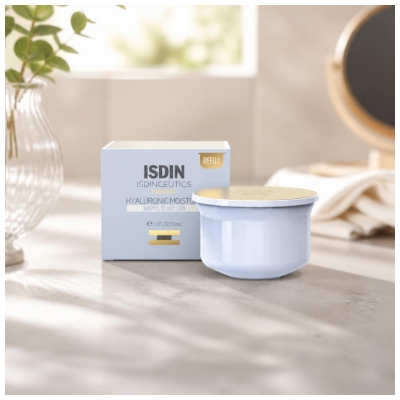 Isdin Isdinceutics Recharge Crème de Jour Hyaluronic Moisture Hydratante et Anti-Âge Peaux Normales à Sèches 50 g