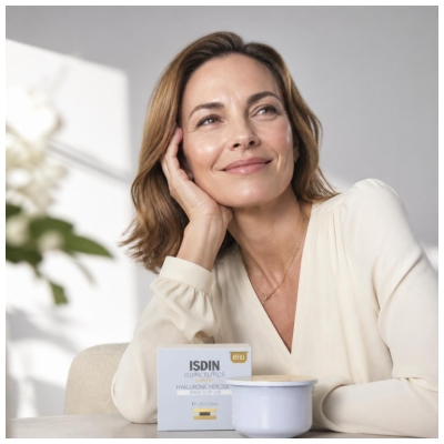 Isdin Isdinceutics Recharge Crème de Jour Hyaluronic Moisture Hydratante et Anti-Âge Peaux Normales à Sèches 50 g