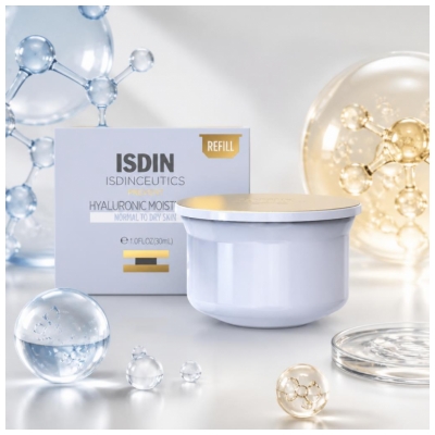 Isdin Isdinceutics Recharge Crème de Jour Hyaluronic Moisture Hydratante et Anti-Âge Peaux Normales à Sèches 50 g