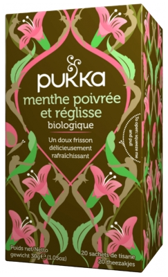 Pukka Infusion Bio Menthe Poivrée et Réglisse 20 Sachets