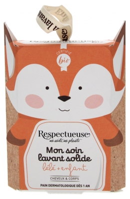 Respectueuse Mon Soin Lavant Solide Bio Cheveux & Corps Bébé & Enfant