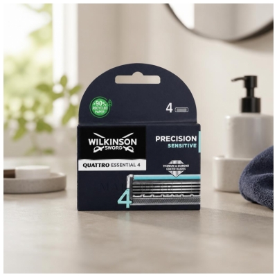 Wilkinson Recharge Homme Lames Quattro Titanium Sensitive X 4