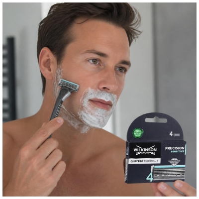 Wilkinson Recharge Homme Lames Quattro Titanium Sensitive X 4